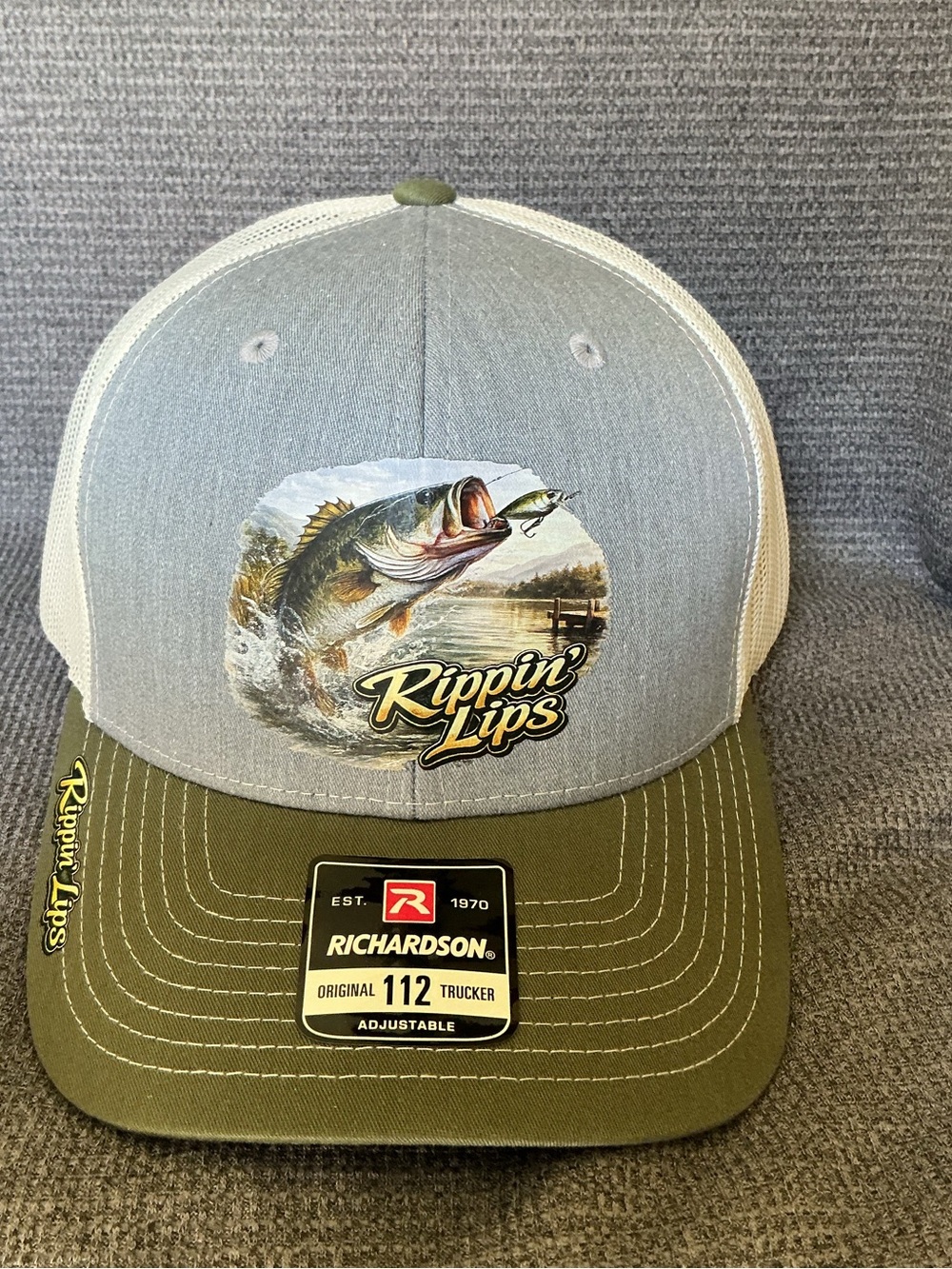 Fishing Hat “Rippin’ Lips” Largemouth Bass Fishing Hat – Richardson 112 Trucker